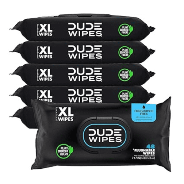DUDE Wipes - Flushable Wipes - 6 Pack, 288 Wipes
